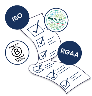 Illustration des certifications de Fruggr