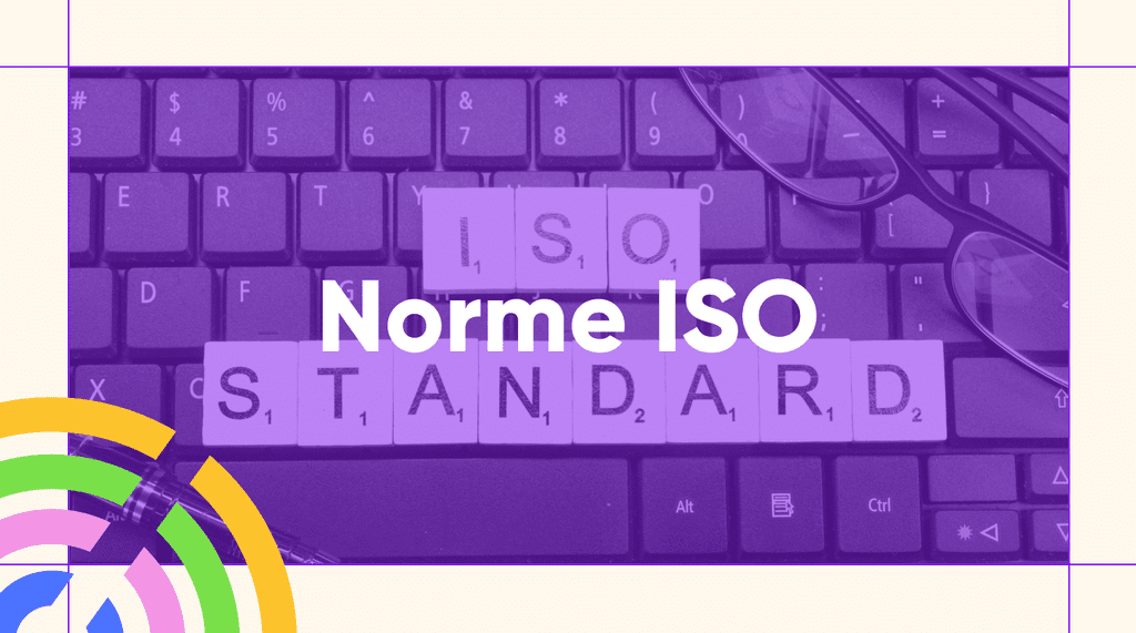 fond violet avec titre : norme iso