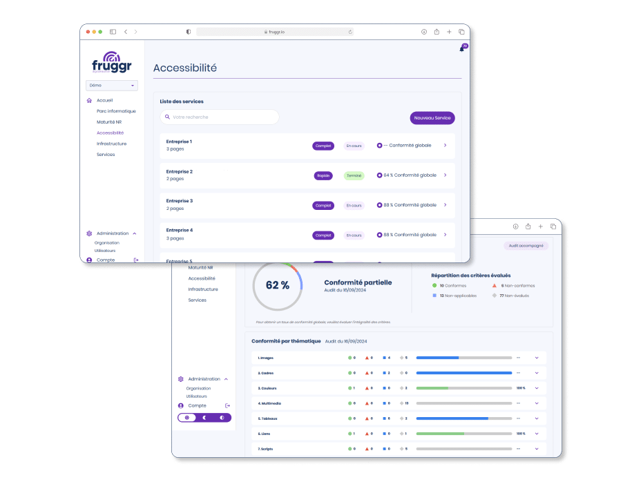 Ecran du module Accessibilité
