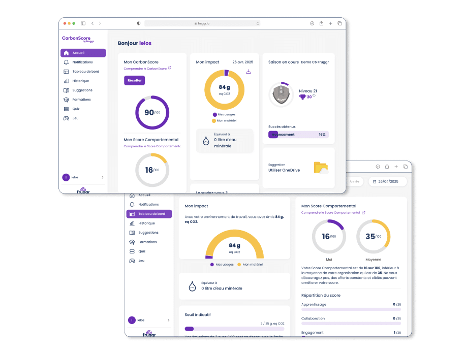 Ecrans du module Digital Workplace