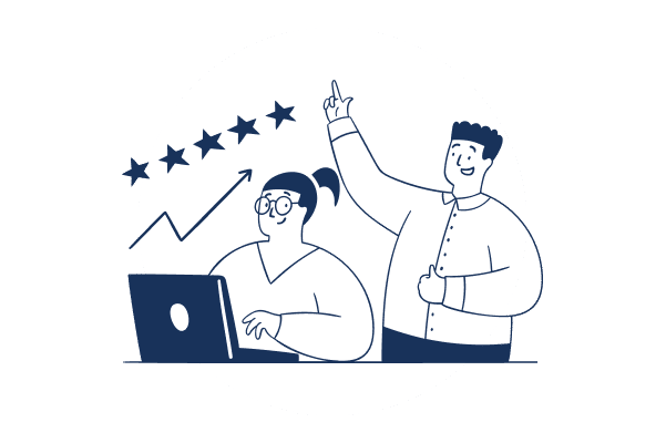 illustration of customers whose performance has improved