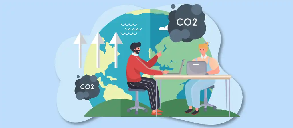 illustration de l'augmentation du CO2 dans le monde