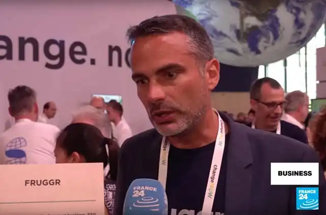 photo de Frédérick Marchand CEO de Fruggr lors de son interview avec France 24
