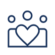 Pictogramme d'un groupe de personne qui forment un coeur